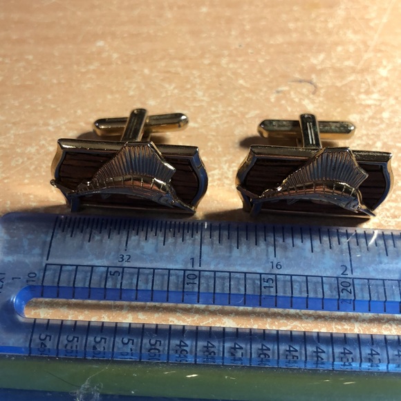 Hickok Sailfish Cuff Links - Picture 12 of 13
